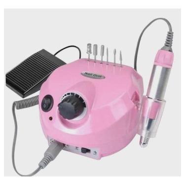 Imagem de Lixadeira Porquinho Lixa Motor Unha Elétrica 30000 Rpm - oem, branco