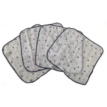 Imagem de 5 Fralda De Pano bebê Carrinho 70x70cm Com Croche - Dugu