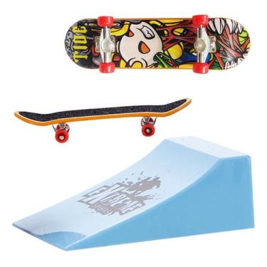 Imagem de Skate Dedo Rampa Fingerboard Brinquedo Infantil Kit Radical - NoBrand,
