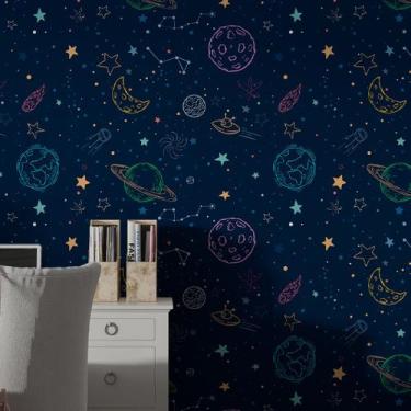 Imagem de Papel de Parede Adesivo Vinil Gamer Coloridos Galáxia 2,70M - Leliz Pa