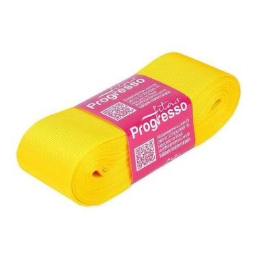Imagem de Fita Gorgurão Progresso 38mm nº9 - 10m Cor 763 Amarelo Gema - 01 unida