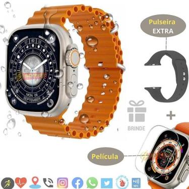 Imagem de Relógio W68 Ultra Plus+pulseira Silicone Película Watchfaces - Santiag