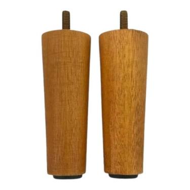 Imagem de 1 Pé De Madeira Para Cama Box Báu Casal Solteiro Sofá Puff Rack Armári