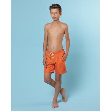 Imagem de Beach Short Infantil - Cor De Cacau, Laranja, 04