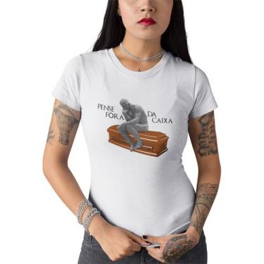 Imagem de Camiseta Feminina  Pense Fora da Caixa O Pensador  Auguste R - Hipster