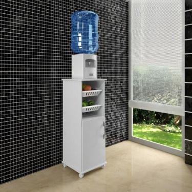 Imagem de Armário Balcão Fruteira Suporte Galão Água Cozinha Serviço Cor Branco/