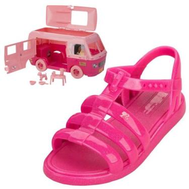 Imagem de Sandalia Infantil Menina Dia a Dia Conforto Barbie Road Trip, Rosa esc