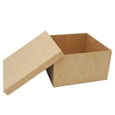 Imagem de Caixa Quadrada Tampa Sapato 25x25x15 Mdf Madeira - ATACADÃO DO ARTESAN