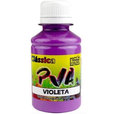 Imagem de Tinta Pva Fosco Cores Escuras 100ml True Colors, VIOLETA