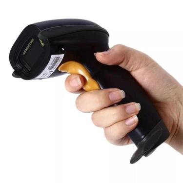 Imagem de Leitor Scanner De Códigos De Barras Sem Fio LASER Wireless USB Alta Pr
