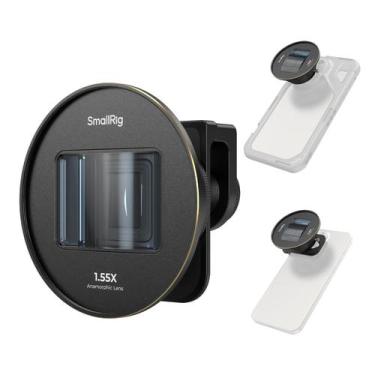 Imagem de Lente anamórfica SMALLRIG 1.55XT para telefone com gaiola de montagem 