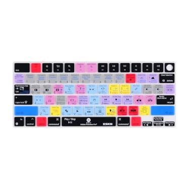Imagem de XSKN Capa para teclado Premiere Pro Shortcuts US Layout para Apple M1 M2 M3 Chip MacBook Air 34.5 cm 38.9 cm com Touch ID para MacBook Pro 36.1 cm 41.1 cm com Touch ID