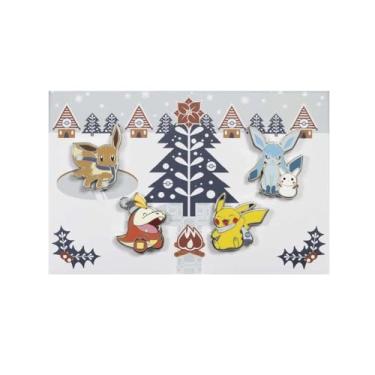 Imagem de Pokémon Center: Pikachu, Fuecoco & Friends Pokémon Holiday Pin Box Set (pacote com 4), One Size, Liga de zinco/esmalte duro/papel, Sem Pedra Preciosa