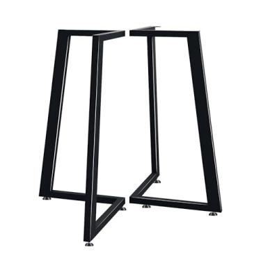 Imagem de ADYLEGS Pernas de mesa e mesa de centro 71 cm, base de mesa ajustável de metal, pernas de mesa (preta, A 28 x L43, conjunto de 2)