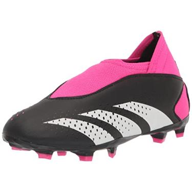 Imagem de adidas Tênis unissex Accuracy.3 Firm Ground, Preto/Branco/Rosa choque Team (Sem Cadarço), 11.5 Little Kid
