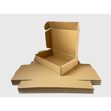 Imagem de rongyangtong Conjunto de 7X5X2" com 50 Caixas de Papelão Ondulado Marrom para Remessa- Caixas de Papelão para Correspondência, Embalagem e Literatura Caixas de Correspondência, Cai (7X5X2, Marrom)