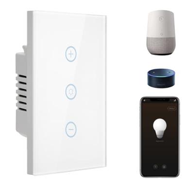 Imagem de BSEED Interruptor Dimmer Inteligente, Interruptor Dimmer Wifi 2.4Ghz Funciona com Alexa E Google Home, Fio Neutro Requer Interruptor Dimmer, Interruptor Dimmer Touch Único Polo para Lâmpada, Controle