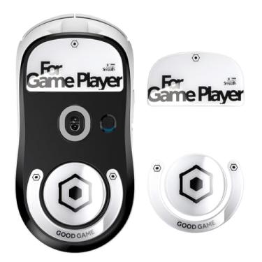 Imagem de immoenuc Patins de mouse de vidro para Logitech G PRO X Superlight Wireless Gaming Mouse Pads Smooth Durable Game Mouse Accessories (Branco)