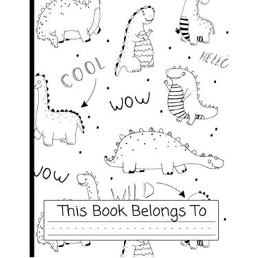 Imagem de Dinosaur Notebook | Primary Story Journal: Jurassic Composition Dotted Midline and Drawing Area Notebook | Grades K-3 School Handwriting Exercice Book | 120 Draw and Story Pages