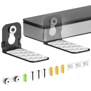 Imagem de Yibracki Suporte Universal de Parede Soundbar para Polk Audio, Samsung, Roku, Onn, Insignia, Nakamichi, Vizio, Bose - Montagem em Prateleira com Kit de Ferragens