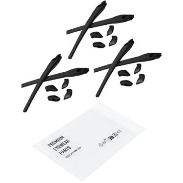 Imagem de OWORK 3 pares de protetores de nariz de silicone ultra macio para óculos de sol Oakley Flak 2.0 OO9295/Flak 2.0 XL OO9188/Flak 2.0 ajuste asiático OO9271, kit de substituição de peça de nariz de manga