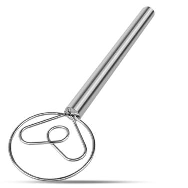 Imagem de agttete Batedor de Massa Dinamarquês Batedor de Pão de Aço Inoxidável com Gancho de Massa para Misturador de Massa e Utensílios para Fazer Pão, Ideal para Entusiastas de Batedor de Massa Fermentada