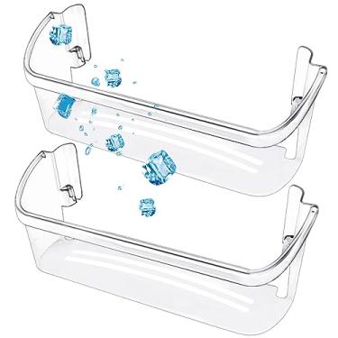 Imagem de 2 pacotes atualizados 242126602 de substituição para prateleira de compartimento de porta de geladeira Frigidaire Electrolux 2 prateleiras inferiores - peças de rack de prateleira lateral AP6278233 PS12364199 4547407