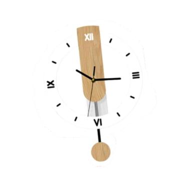 Imagem de Generic Relógio de parede pendurado relógio grande algarismos romanos sem -taque decoração de parede ornamento acrílico para casa cozinha estudo café bar