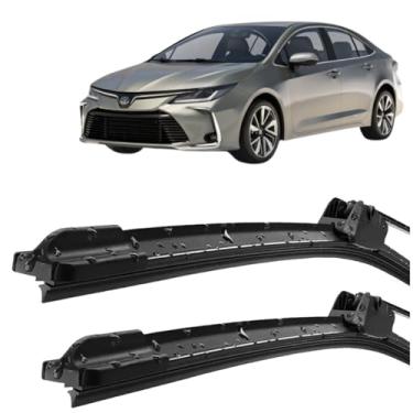Imagem de Par Palheta Limpador ParaBrisa Corolla 2014 2015 2016 2017 2018 2019 Silicone Tipo Gancho