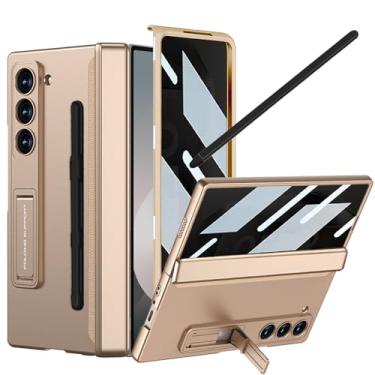 Imagem de YQODSZ Capa para Samsung Galaxy Z Fold 6 com protetor de tela de privacidade, capa de telefone anti-espião Fold6 com suporte para caneta S e suporte Stylus com dobradiça, proteção de privacidade, capa