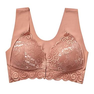 Imagem de Top feminino top sol gráfico cropped plus size tops sutiãs para mulheres renda sexy kawaii sem costura Cami sem fio básico top 2025, Cáqui, G