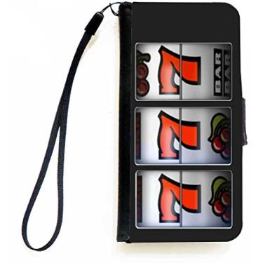 Imagem de Rikki Knight Capa carteira flip slot Machine Lucky Seven com aba magnética para Apple iPhone 5c