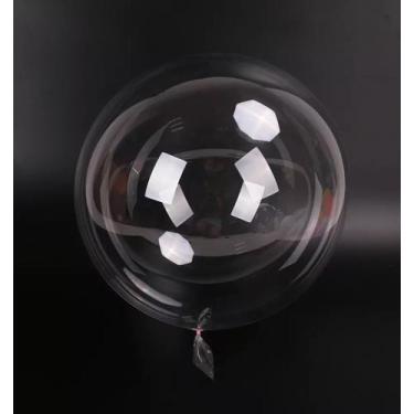 Imagem de kit 3 Balõs de Silicone BUBBLE Cristal 18" 45cm decoração - YOSS