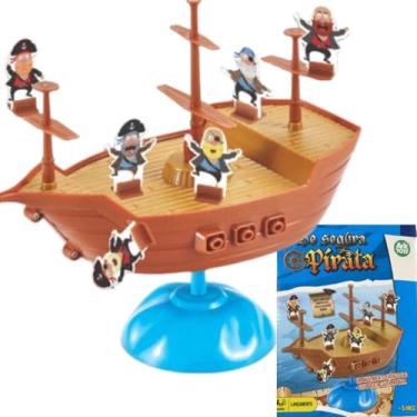 Imagem de Jogo Se Segura Pirata Brinquedo De Equilíbrio BARCO + 38 ACESSORIOS Interativo Para Crianças TABULEIRO NAVIO EQUILIBRISTA SALTA ESTIMULA CONCENTRAÇÃO DIVERSÃO EM FAMILIA