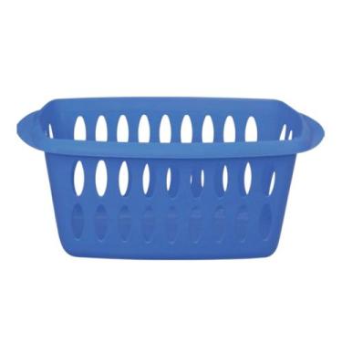 Imagem de Cesto Telado Mercado Compras 21 Litros Azul - Usual Utilidades