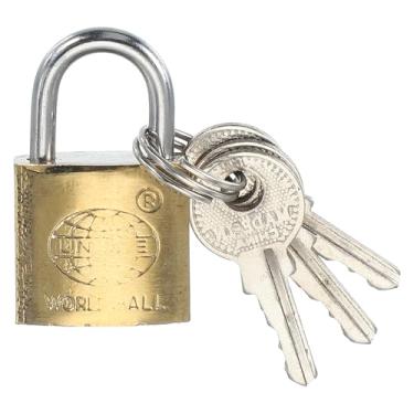 Imagem de PATIKIL Cadeados de aço inoxidável de 3,3 cm, 1 cadeado longo com 3 teclas, à prova de intempéries para academia, armário, portão, cerca, ambientes externos e internos