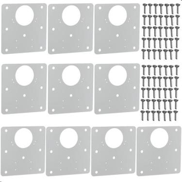 Imagem de Kit 10 Placas Para Reparo De Porta Dobradiça Armário Mdf QDD - S3GShop