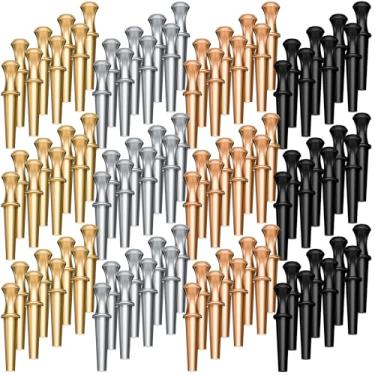 Imagem de 96 Pieces Cribbage Board Pegs Metal Cribbage Pegs Fit 1/8 Holes with Drawstring Storage Pouch Cribbage Accessories for Traditional Peg Board Game