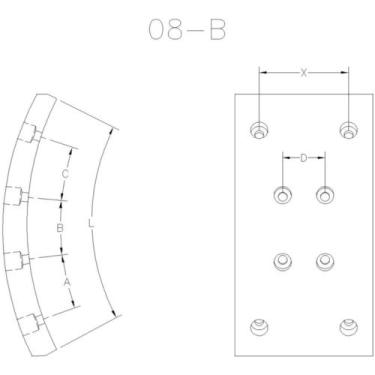 Imagem de Lona de freio Mercedes Benz L 1714 K 1991 a 2001 LONAFLEX