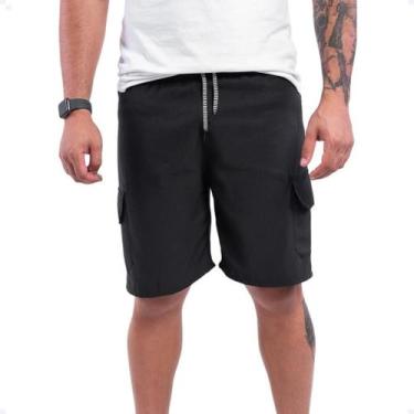 Imagem de Bermuda Adulto Masc Tactel Bolso Cargo Academia Estiloso 434 - Geral, 