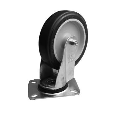 Imagem de Rodízio Sem Trava com Placa Giratória Cinza 5 Pol Plástico - Schioppa