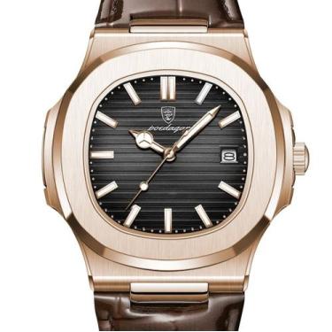 Imagem de Relógio Masculino Dourado Social Poedagar Pulseira Ajustável - PENDULA