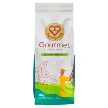 Imagem de 3 Corações Café Torrado e Moído Gourmet Cerrado Mineiro, 250G