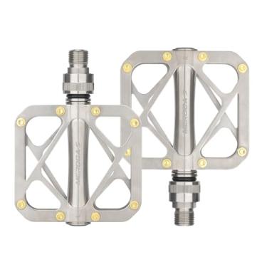 Imagem de Pedais de bicicleta de liberação rápida Pedal de bicicleta de montanha Pedal completo de titânio para bicicleta de estrada Pedal de plataforma grande com 3 rolamentos selados Pedal antiderrapante