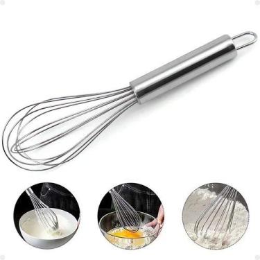 Imagem de Batedor Fouet Bolos Ovos Claras Cremes Massas Omeletes Inox - Clink