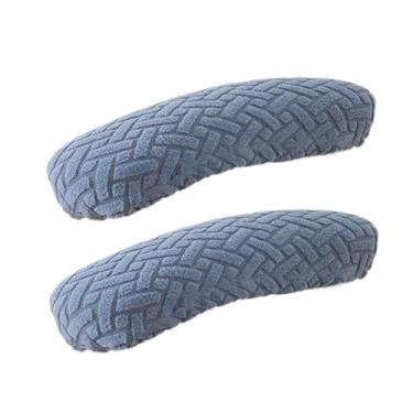 Imagem de IEUDNS 2PCS Cadeira de escritório Chaves Capas de braço de poltrona Tampas de descanso elástico Coberturas de reposição elástica Protetores de braço de, Azul Claro