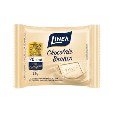 Imagem de Linea Chocolate Branco Zero Açúcar 13g com Colágeno e Manteiga de Cacau