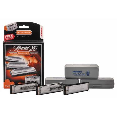 Imagem de Kit 3 Gaitas Diatônicas Em Lá-Dó-Sol(A-C-G) special 20 pro pack - hohner