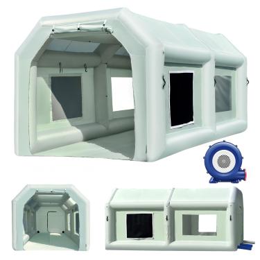 Imagem de OZIS Cabine De Pintura Inflável De 20X10X8,5 Pés Com Soprador Cabine De Pintura Em Spray Portátil Com Sistema De Filtro De Ar Cabine De Pintura Inflável Para Peças Automotivas, Pintura De Móveis