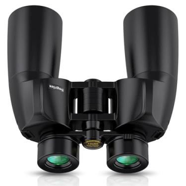 Imagem de Binóculos 10 x 50 para adultos – Binóculos HD de alta potência para observação de pássaros, à prova d'água IPX7, à prova de neblina, totalmente multirevestidos, prisma óptico BAK4 para caça, viagens